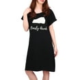 thumbnail image 1 of HDE Women's Cotton Nightgowns Short Sleeve Sleep Dress Bearly Awake 4X-5X, 1 of 6