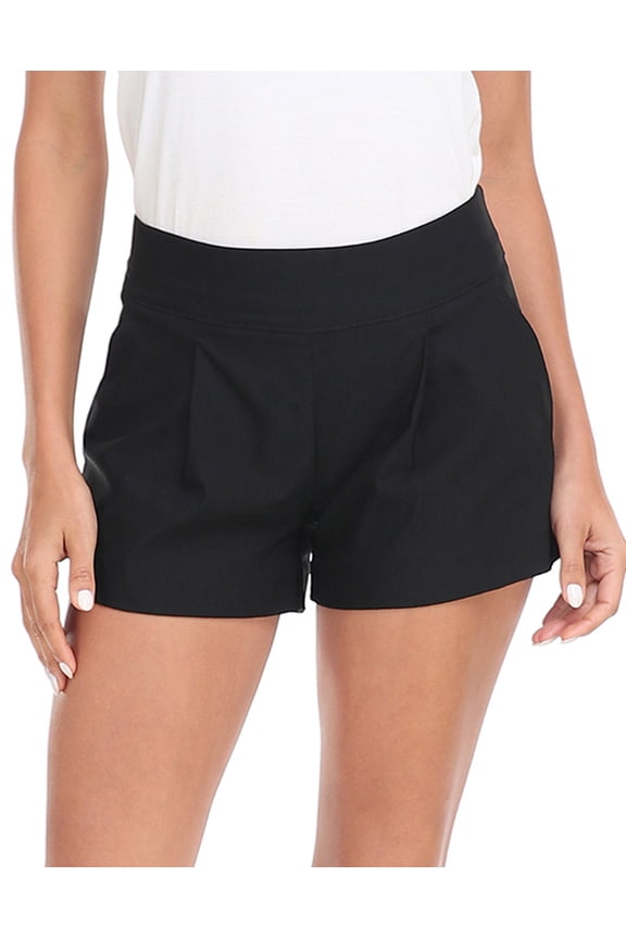 Women's Chino High Waisted Summer Dress Shorts, Black S