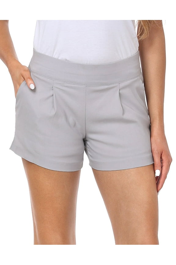 Women's Chino High Waisted Summer Dress Shorts, Cool Gray M