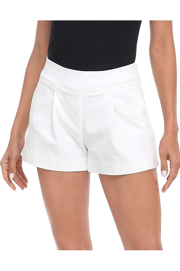 Women's Chino High Waisted Summer Dress Shorts, White M