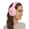 thumbnail image 1 of HDE Women's Fuzzy Faux Fur Earmuffs with Rhinestone Charms Light Pink Heart Charm, 1 of 6