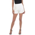 thumbnail image 1 of HDE Women's High Waisted Linen Blend Shorts with Pockets White S, 1 of 6