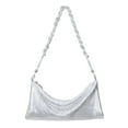 thumbnail image 1 of HDE Women's Metallic Mesh Evening Bag Braid Knotted Shoulder Purse Silver, 1 of 6