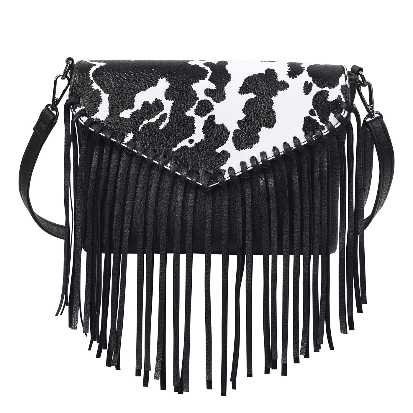 HDE Women's PU Leather Hobo Fringe Crossbody Tassel Purse Vintage