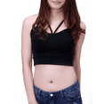 thumbnail image 1 of HDE Women's Plus Size Strappy Crop Top Cut Out Spaghetti Strap Bustier Bralette (Black, 1X), 1 of 6