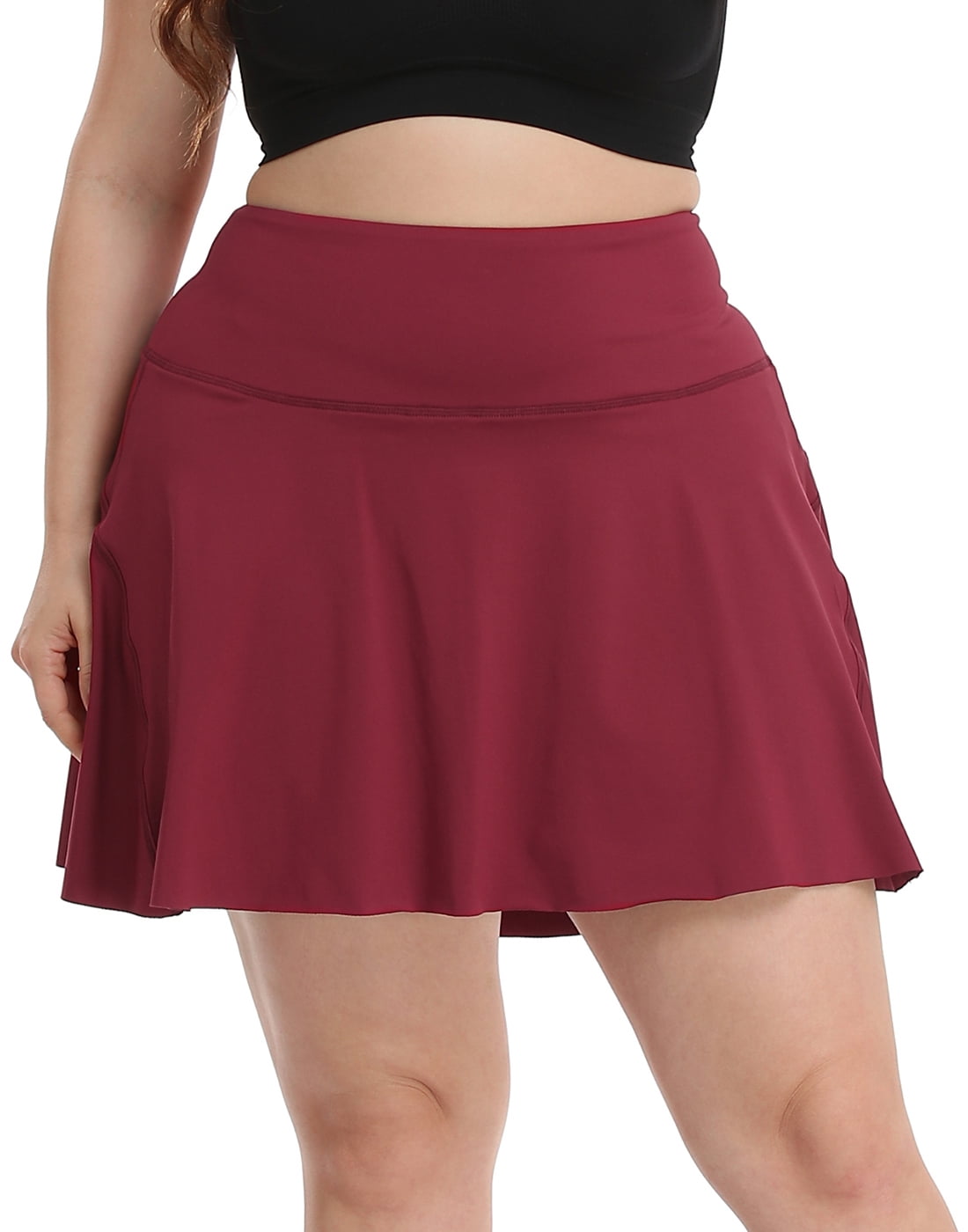 HDE Women's Plus Size Tennis Skort Pleated Skirt with Shorts