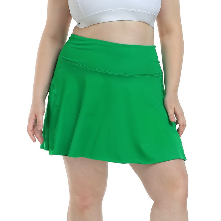 ★DIADORA★ Regina Tennis Skirt PTN GREEN D4222TSK42GNP HDE Women's Plus Size Tennis Skort Pleated Skirt with Shorts