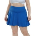 thumbnail image 1 of HDE Women's Plus Size Tennis Skort Pleated Skirt with Shorts Royal Blue 1X, 1 of 6