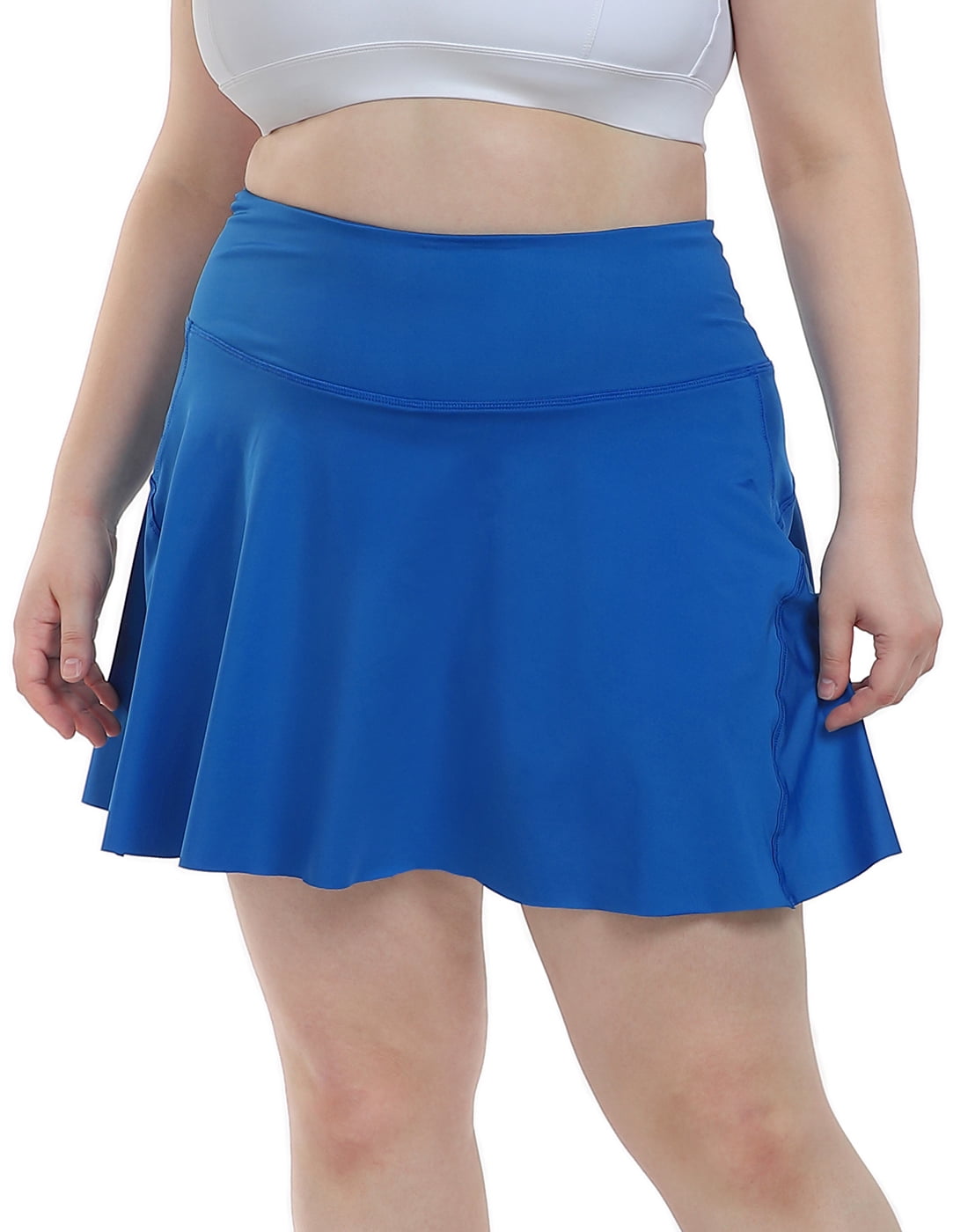 HDE Women's Plus Size Tennis Skort Pleated Skirt with Shorts Royal - Main Image