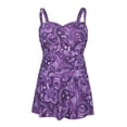 thumbnail image 1 of HDE Women's Plus Swim Dress Tummy Control One-Pieces Swimwear Paisley 24, 1 of 5