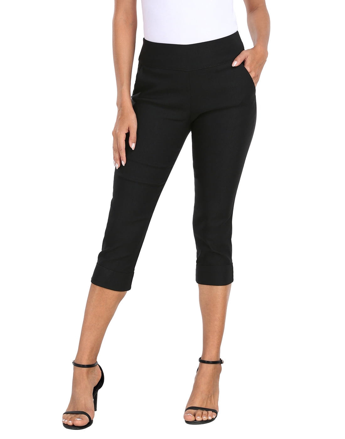 Ladies pull on capri pants discount