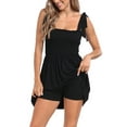 thumbnail image 1 of HDE Women's Summer Mini Romper Dress with Built in Shorts Black S, 1 of 6