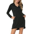 thumbnail image 1 of HDE Women's Swimwear Cover Up Dress Long Sleeve Tunic, 1 of 6