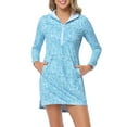 thumbnail image 1 of HDE Women's Swimwear Cover Up Dress Long Sleeve Tunic, 1 of 6