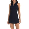 thumbnail image 1 of HDE Women's Tennis Dress Zip Golf Dresses w/ Separate Shorts Black - XXL, 1 of 6