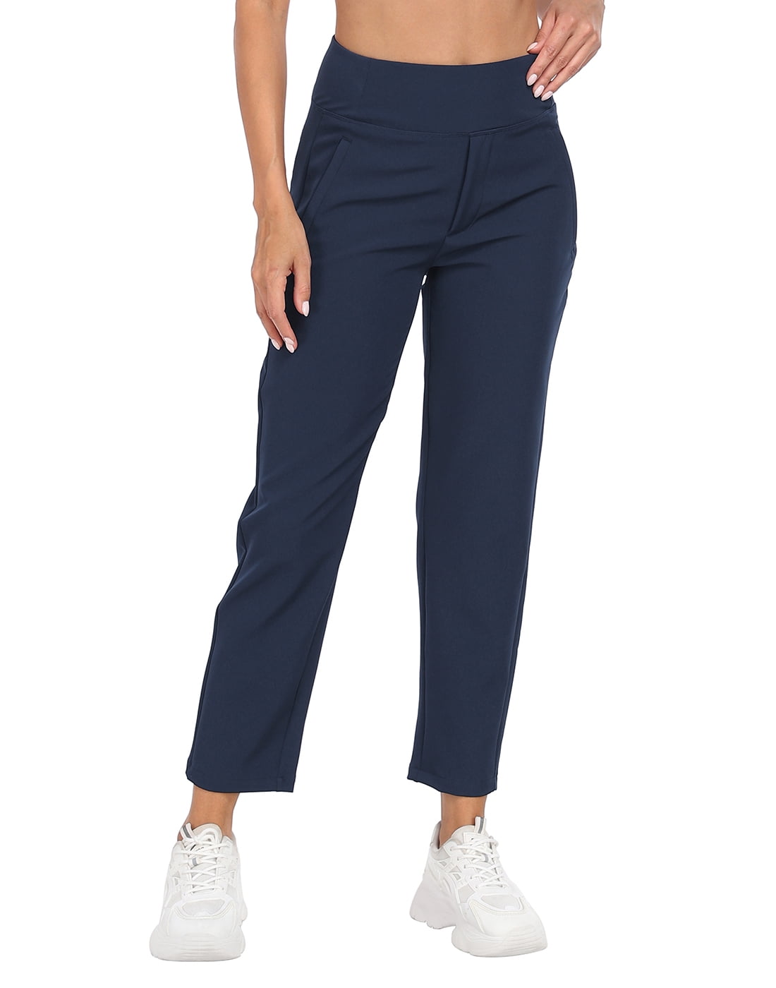 HDE Women's Travel Pants High Waist Stretch Golf Pant with Pockets Navy ...