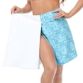 thumbnail image 1 of HDE Women's & Women's Plus Reversible Wrap Skirt Swim Coverup White/Teal Paisley M-L, 1 of 6