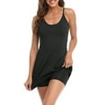 thumbnail image 1 of HDE Women Workout Dress Built in Shorts Sleeveless Athletic Sport Dress Black XXL, 1 of 6