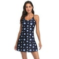 thumbnail image 1 of HDE Women Workout Dress Built in Shorts Sleeveless Athletic Sport Dress Navy Tie Dye XXL, 1 of 6