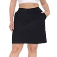 thumbnail image 1 of HDE Womens Plus Size Athletic Skort with Bike Shorts & Pockets Black 16, 1 of 6