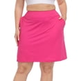 thumbnail image 1 of HDE Womens Plus Size Athletic Skort with Bike Shorts & Pockets Hot Pink 18, 1 of 6