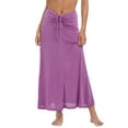 thumbnail image 1 of HDE Womens Ruched Cover Up Skirt Convertible Dress Swimsuit Coverup Orchid S, 1 of 6