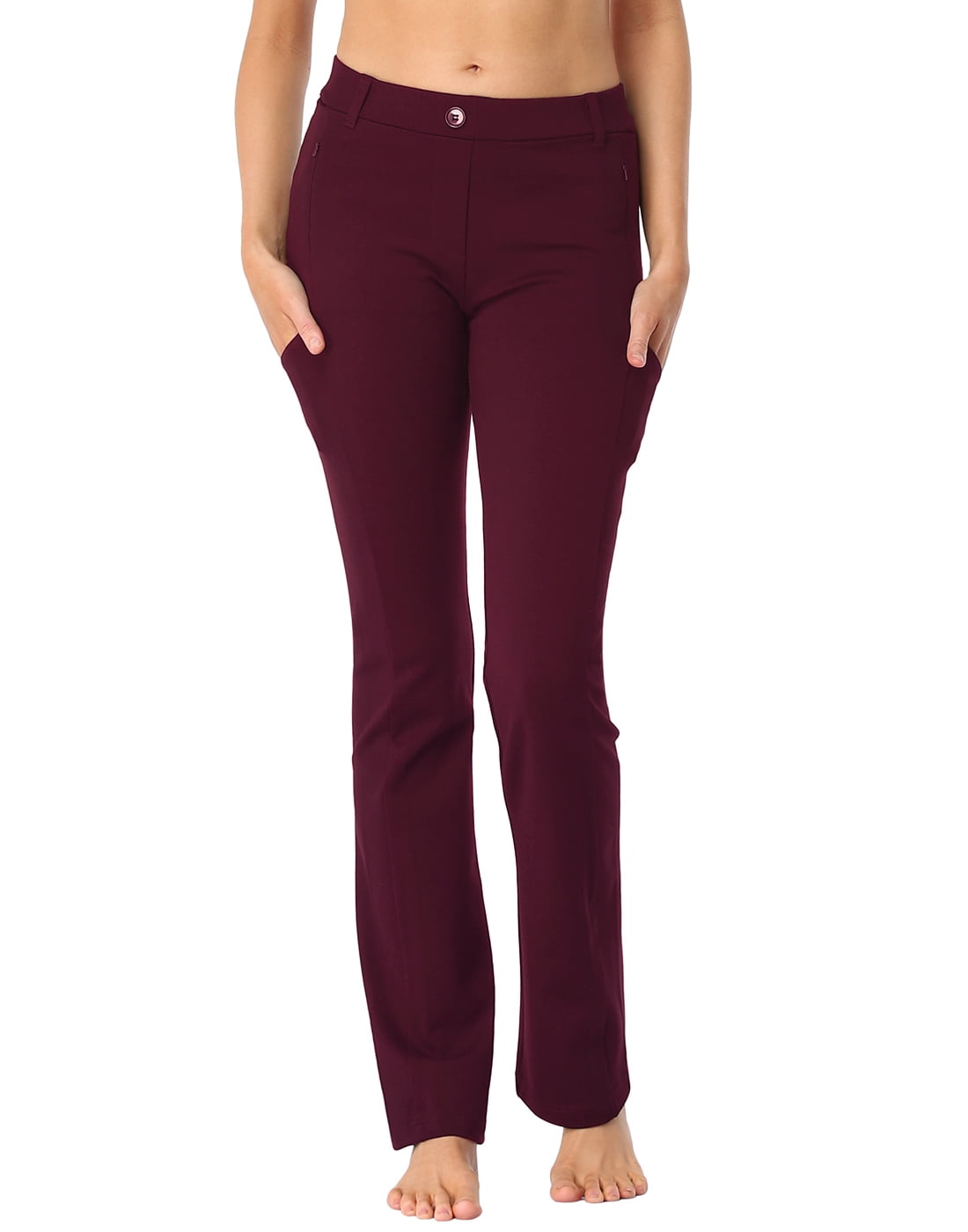  AFITNE Women's Yoga Dress Pants Skinny Pull On Work Pants Slim  Fit Leg Stretch Business Casual Office Slacks with Pockets 26 Burgundy, XS  : Clothing, Shoes & Jewelry