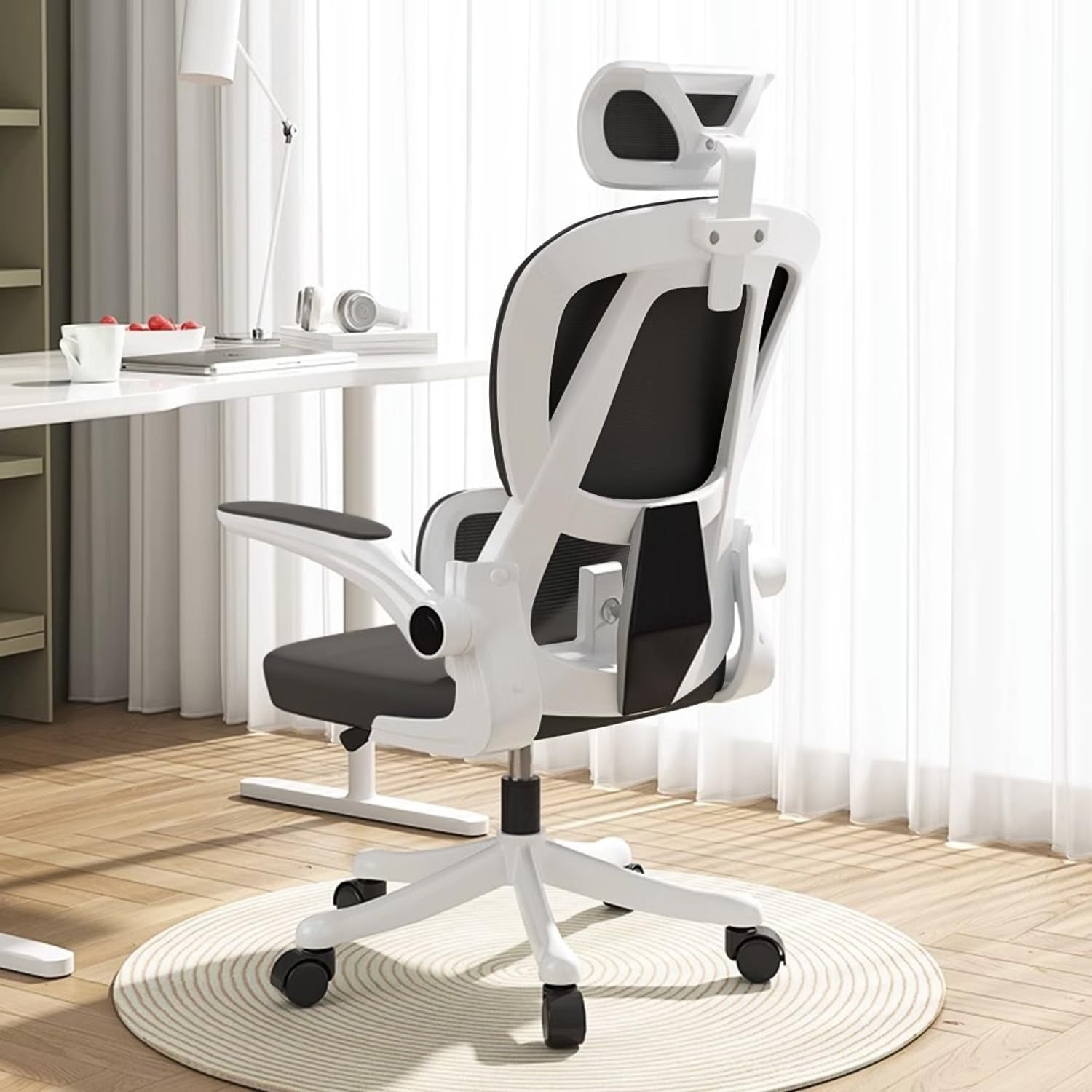 HDHNBA Ergonomic Office Chair Comfort Home Office Task Chair Lumbar ...
