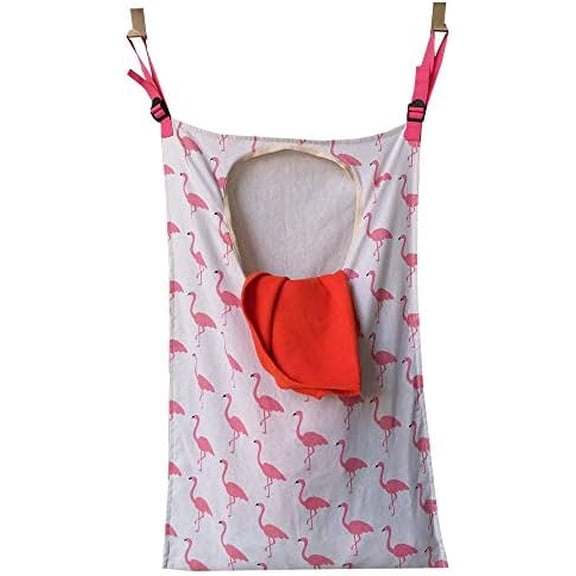 HDHYK Adjustable Door-Hanging Laundry Hamper with Stainless Steel Hooks$$Home Decor, Kitchen, & Other