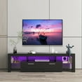 thumbnail image 1 of HDJ 63 Inch High Gloss LED TV Stand for 70" TV,Modern TV Console Entertainment Center with 16 RBG Light and Remote Control,Black, 1 of 7