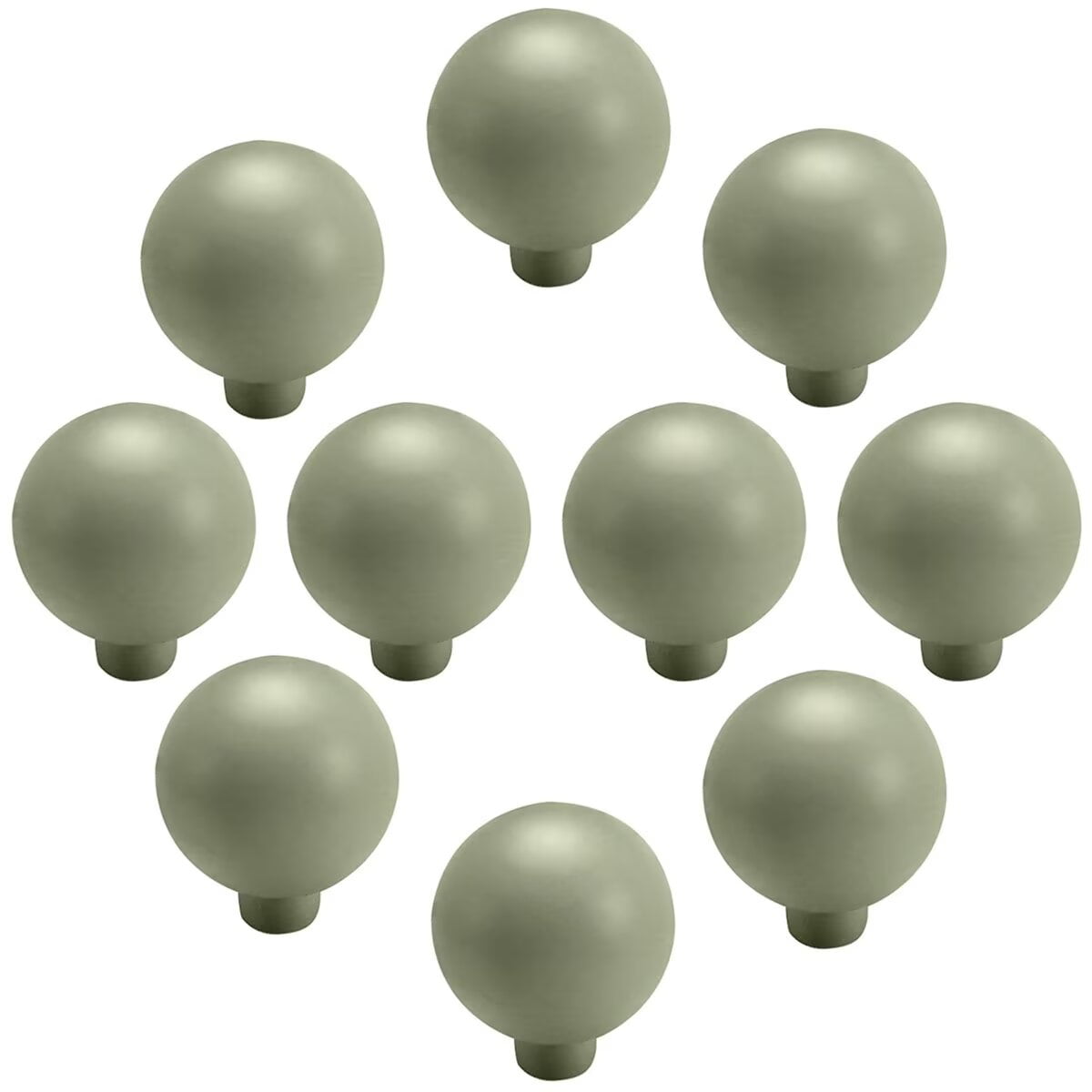 HDJNal 10 Pack Light Green Drawer Pulls Kitchen Cabinet Knobs Solid Ball Shape Dresser Drawer Knobs Dresser Knobs Drawer Knobs Simple Cabinet Hardware for Cupboard Drawer Pulls