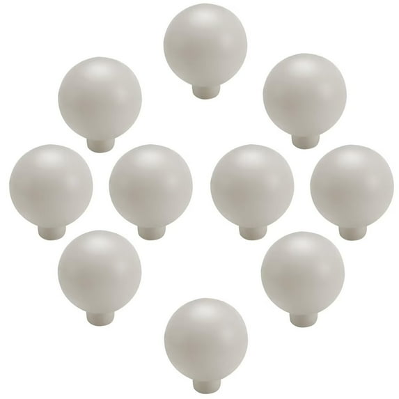 HDJNal 10 Pack Light Grey Drawer Pulls Kitchen Cabinet Knobs Solid Ball Shape Dresser Drawer Knobs Dresser Knobs Drawer Knobs Simple Cabinet Hardware for Cupboard Drawer Pulls