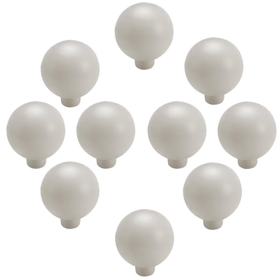 HDJNal 10 Pack Light Grey Drawer Pulls Kitchen Cabinet Knobs Solid Ball Shape Dresser Drawer Knobs Dresser Knobs Drawer Knobs Simple Cabinet Hardware for Cupboard Drawer Pulls