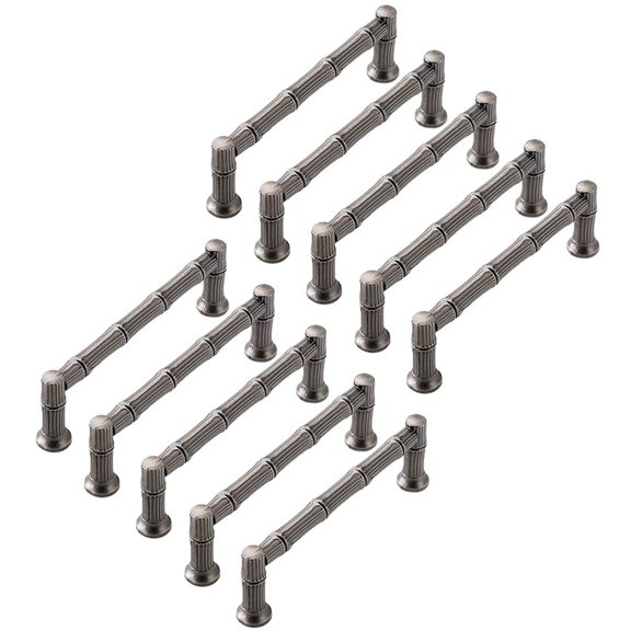 HDJNal 10 Pcs Antique Silver Cabinet Bar Pulls Vintage Drawer Handles Closet Classic Retro T Shape Cabinet Drawer Knobs Home Kitchen Improvement Hardware,CC 96mm ZuJie03F