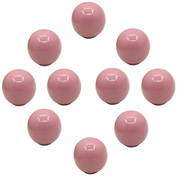 HDJNal 10 Pcs Vintage Light pink Ceramic Door Drawer Handles, 33mm Round Drawer Knobs, Furniture Knobs, Door Knobs, Ball Shape Furniture Handles for Cupboards , Dresser , Kitchen, Children's Room