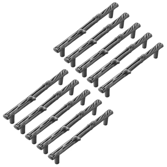 HDJNal 10PCS Vintage Kitchen Cupboard Knobs Pulls,Silver Tree Branch Zinc Alloy Cabinet Knob Retro Drawer Door Cupboard Dresser Handle with Screws Cupboard Handles (CC:128mm)