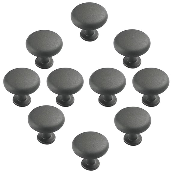 HDJNal 10Pcs Gray Cabinet Knobs, Aluminum Alloy Kitchen Cabinet Drawer Dresser Cupboard Bathroom Pulls Handles Hardware for Cabinet, Drawer,Wardrobe and Closets