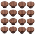 thumbnail image 1 of HDJNal 16Pcs Walnut Wood Knobs -40mm Flat Top Round Wood Drawer Knobs, Wardrobe Cupboard Knobs, Natural Wooden Furniture Knobs ,Drawer Pulls Handle for Home, Cabinet, Drawer and Dresser, 1 of 7