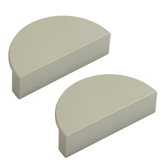 HDJNal 2 pcs (a Pair) Green Drawer Pulls Half Moon Cabinet Pull Handles Semicircle Knobs with Screws Great for Wardrobe Cupboard Bedroom Furniture Door Length :100mm- CC: 64mm