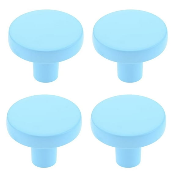 HDJNal 4Pcs Blue Cabinet Knobs - Classic Zinc Alloy Drawer Pulls,Round Shape ,Decorative Antique Handles Pulls for Furniture, Kitchen, Dresser, Wardrobe, Door, Office