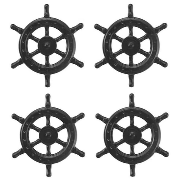 HDJNal 4Pcs Kitchen Cabinet Knobs Pull -Nautical Sea Theme Rudder Wheel Drawer Knobs Decorative Pulls Knobs Furniture Pulls,Dumb Black Drawer Dresser Handles Knobs Home Decor