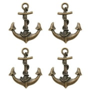 HDJNal 4Pcs Kitchen Cabinet Knobs Pull -Nautical Sea Theme Ship's Anchor Drawer Knobs Decorative Pulls Knobs Furniture Pulls,Bronze Drawer Dresser Handles Knobs Home Decor