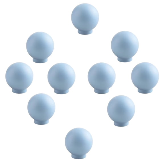 HDJNal 5 Pair Blue Cabinet Door Knob -Classic Ball shape Pull Handle - Baby Kid's Children's Wardrobe Drawer Handles Decorative,Furniture Handle Hardware