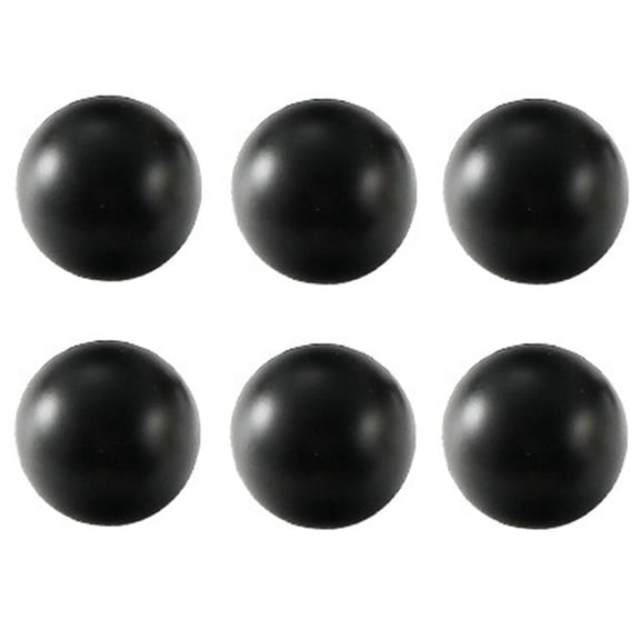 HDJNal 6 Pcs Cabinet Knobs with Screws, 25mm Drawer Handles Ball Shaped cupboards Door Knobs for Dresser Drawers and Kitchen, Bathroom Cabinet, Office,Sand Black