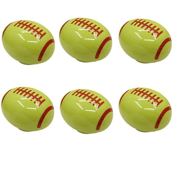 HDJNal 6 Pcs Green Ceramic Cabinet Knobs, 43 mm/1.69 Inch Single Hole Ceramic Door Knobs with Screws, Rugby Oval Door Pulls for Kitchen Cabinet, Cupboard, Wardrobe, Dresser