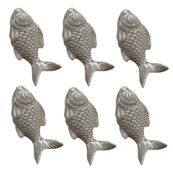HDJNal Drawer knob -6PCS Retro Simple Style Fish shape Ceramic Cabinet Handle Pull