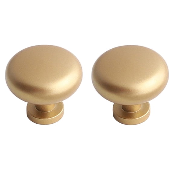 HDJNal Flat Sandy Gold Cabinet Handle, 2.6 x 3 x 3 cm, Zinc Alloy, 2-Piece Pack