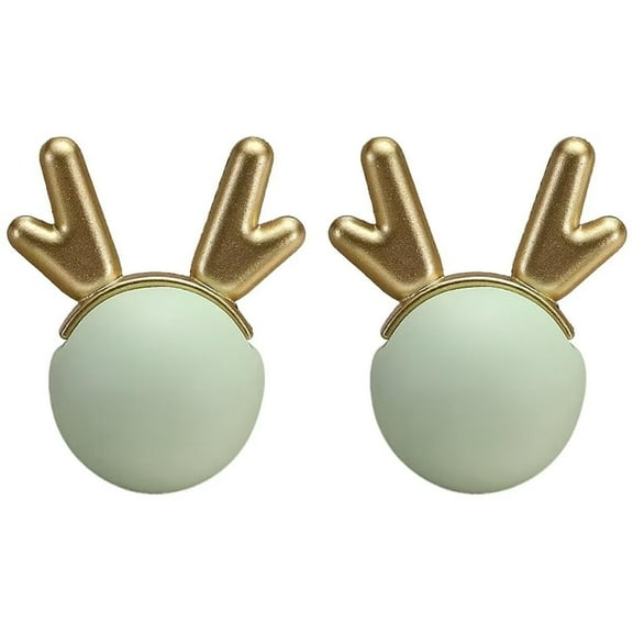 HDJNal Green Loong Shape Cabinet Knobs - Set of 2 - Ceramic Drawer Pull Handle Kitchen Cupboard Wardrobe Knob Kid's Room Decorative Furniture Hardware