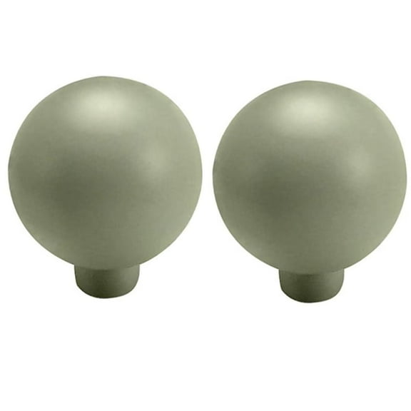 HDJNal Minimalist Style Solid Ball Shape Zinc Alloy Cabinet Pulls/Handles/Knobs, Strong and Durable for Drawer and Wardrobe (2 Pcs , Light Green Knob-Single Hole)