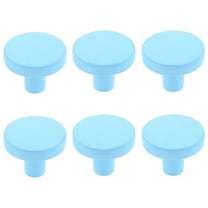 HDJNal Round Shape Zinc Alloy Knobs/ Handles/ Pulls for Kitchen Cabinets, Cupboards, Wardrobe, Drawer,Dresser,Chest etc Vintage DIY Home Decorative,Blue (Set of 6 PCS)
